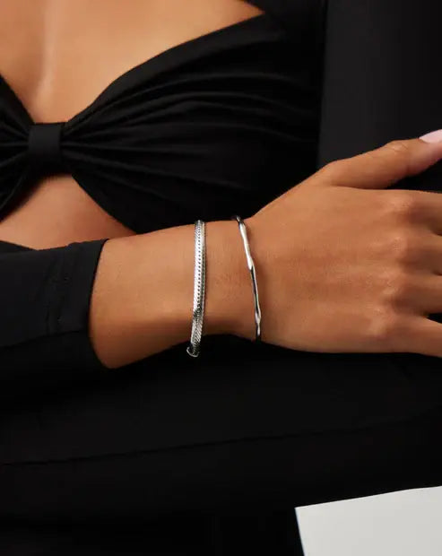 Elegant Silver Plated Cuff Bracelet