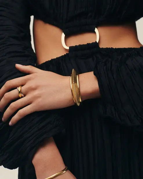 Gold Plated Statement Cuff Bracelet